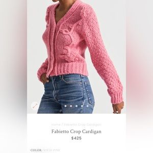 LoveShackFancy Fabietto Cropped Cardigan